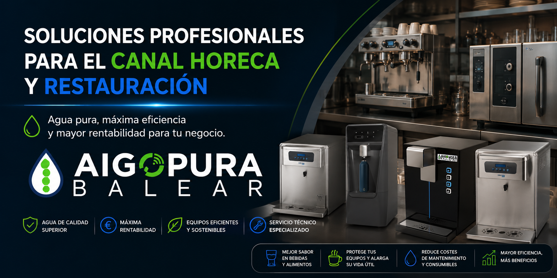 AIGOPURA BALEAR, sistemas de agua para HORECA, restauración y negocios de Mallorca