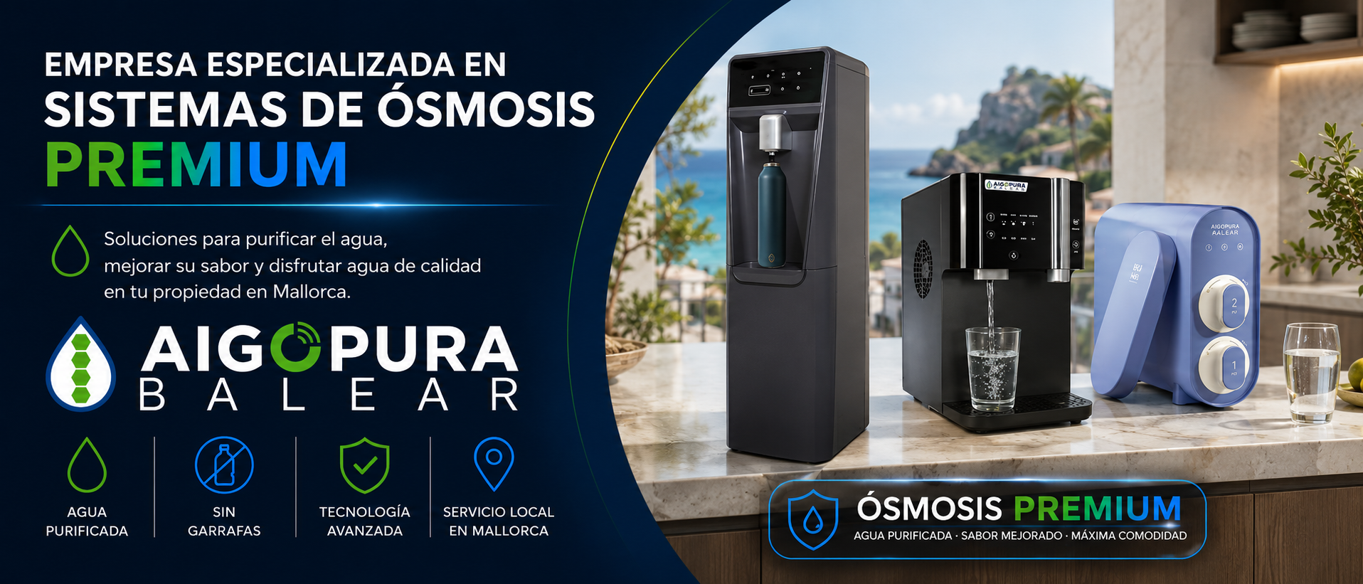 AIGOPURA BALEAR, sistemas de ósmosis premium para hogares de Mallorca
